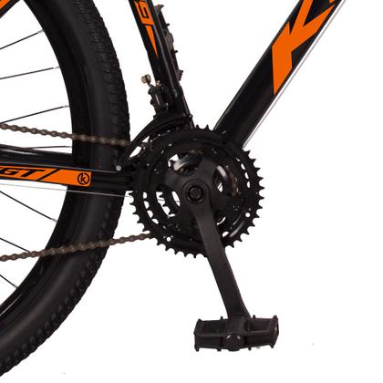 Bicicleta Aro 29 Aço Carbono KGT Freios a Disco Suspensão 21 marchas - LARANJA