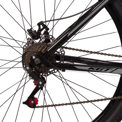 Bicicleta Aro 29 Aço Carbono KGT Freios a Disco Suspensão 21 marchas - CINZA