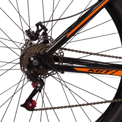 Bicicleta Aro 29 Aço Carbono KGT Freios a Disco Suspensão 21 marchas - LARANJA