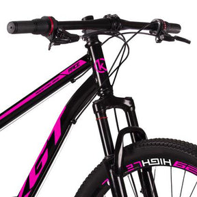 Bicicleta Aro 29 Aço Carbono KGT Freios a Disco Suspensão 21 marchas - ROSA