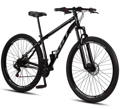 Bicicleta Aro 29 Aço Carbono KGT Freios a Disco Suspensão 21 marchas - CINZA