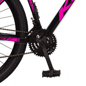 Bicicleta Aro 29 Aço Carbono KGT Freios a Disco Suspensão 21 marchas - ROSA