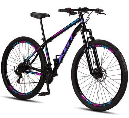 Bicicleta Aro 29 Aço Carbono KGT Freios a Disco Suspensão 21 marchas - AURORA