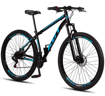 Bicicleta Aro 29 Aço Carbono KGT Freios a Disco Suspensão 21 marchas - AZUL